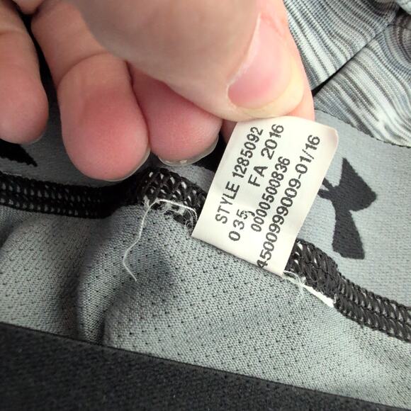 Under Armour Men's Compression Camo Leggings Sz XL Gray Ergonomic Wicking Ankle - Picture 3 of 7